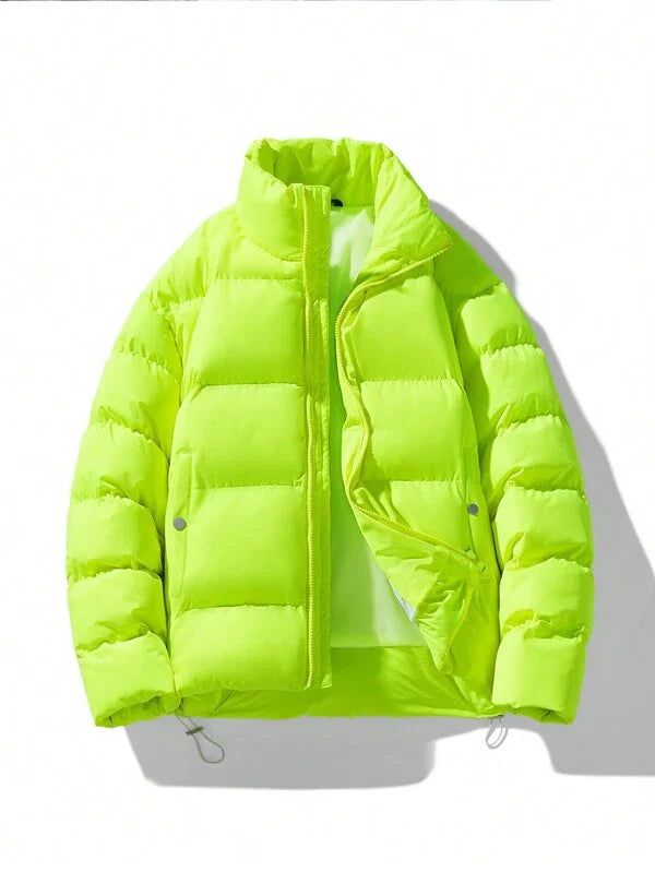 Oversized Fluorescerende Heren Winterjas - Vigoro
