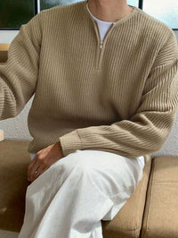 Luźny Pasiasty Sweter Dzianinowy dla Mężczyzn - Ronan