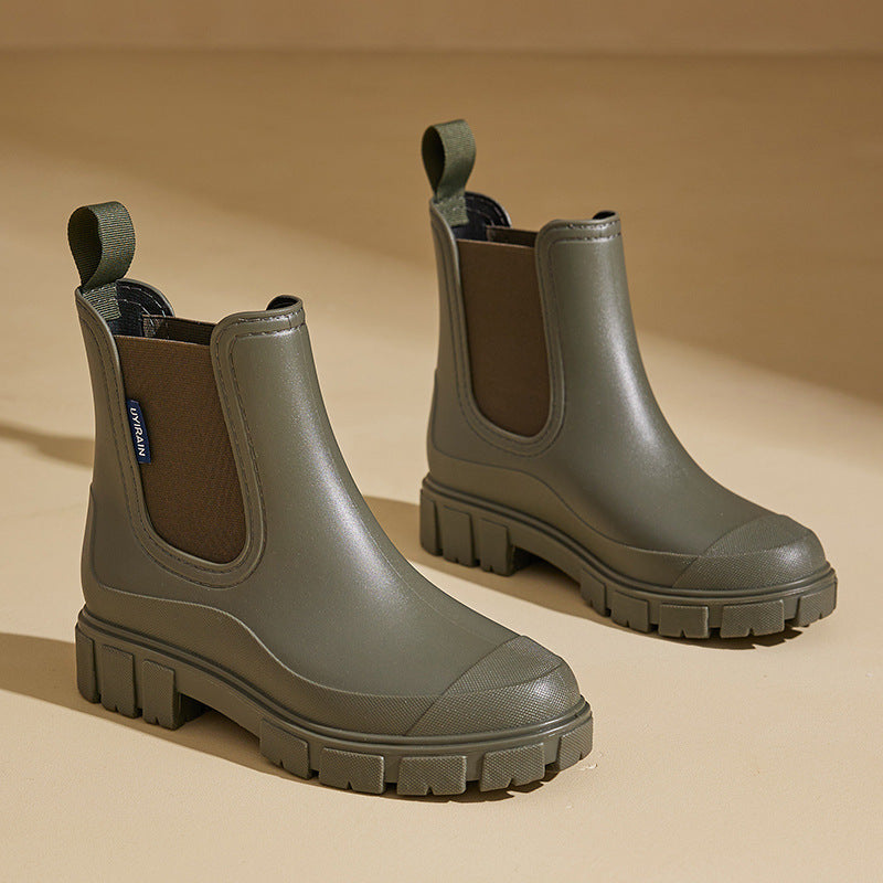 Dames Regenlaarzen halfhoog waterproof met antislipzool – Selora