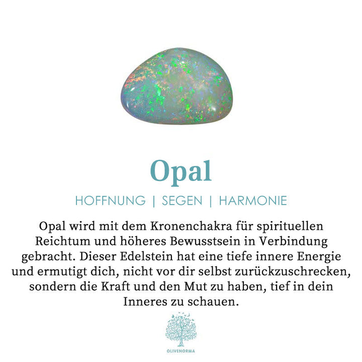 Saffier en Opaal 3-delig Ringset - Isabella