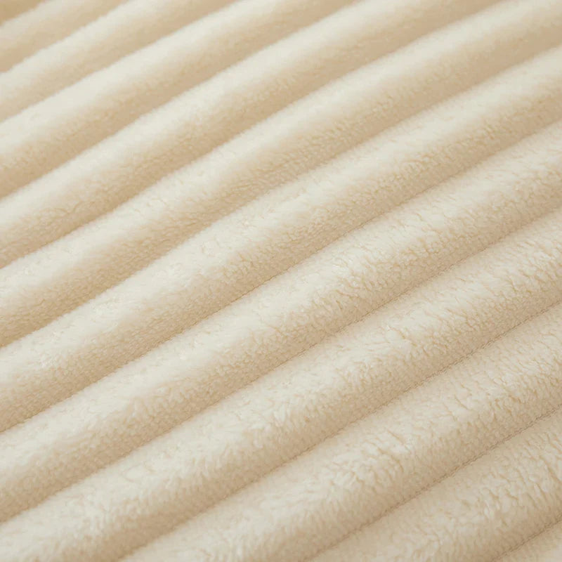 Brede Gestreepte Flanellen Fleece Deken - CozyStripe