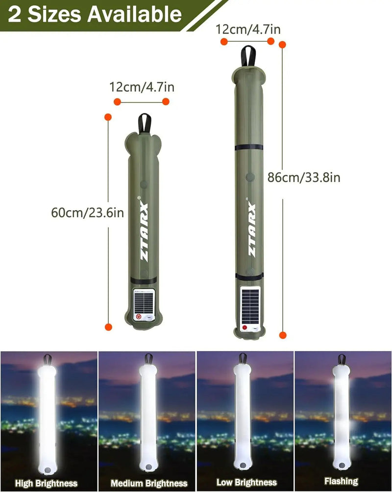 Opblaasbare Solar LED Buislamp - LumiGlow Pro