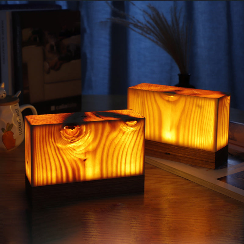Stijlvolle LED Tafellamp - WoodGlow