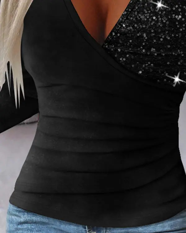 Chique overlaptop z cekinami i falbankami - Sabrina