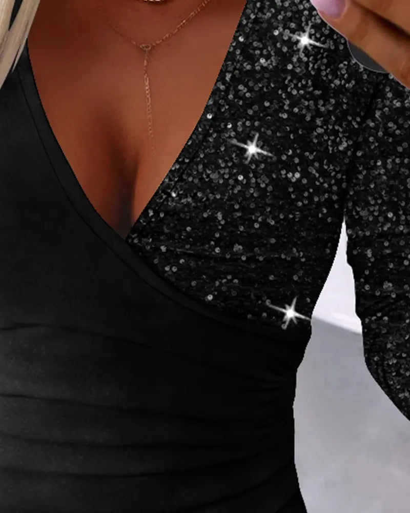 Chique overlaptop z cekinami i falbankami - Sabrina