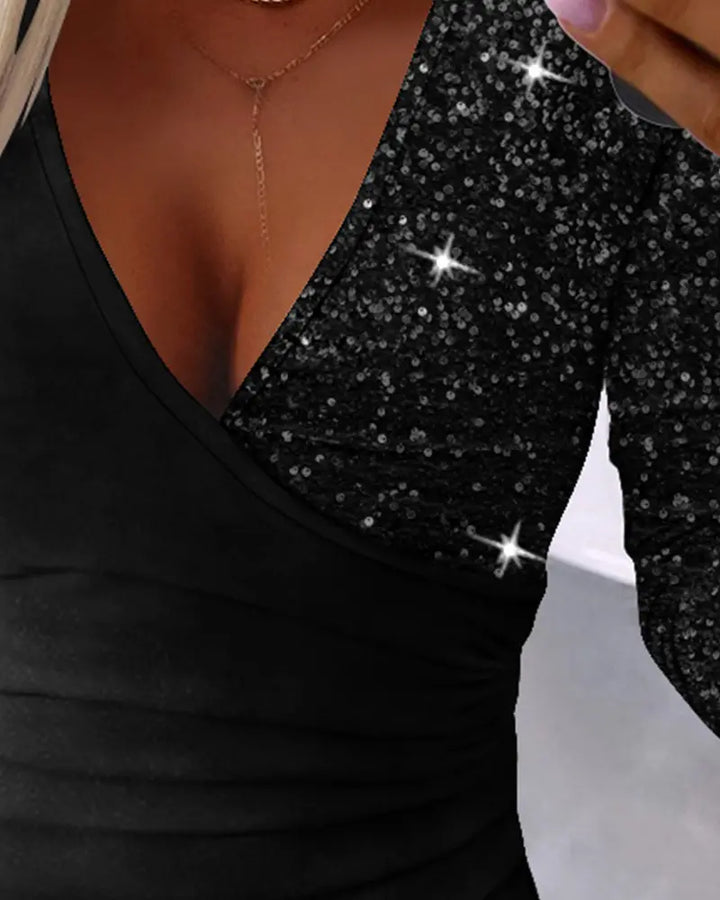 Chique overlaptop z cekinami i falbankami - Sabrina