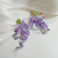 Wisteria Kwast Oorbellen met Bos Thema - Aurelia