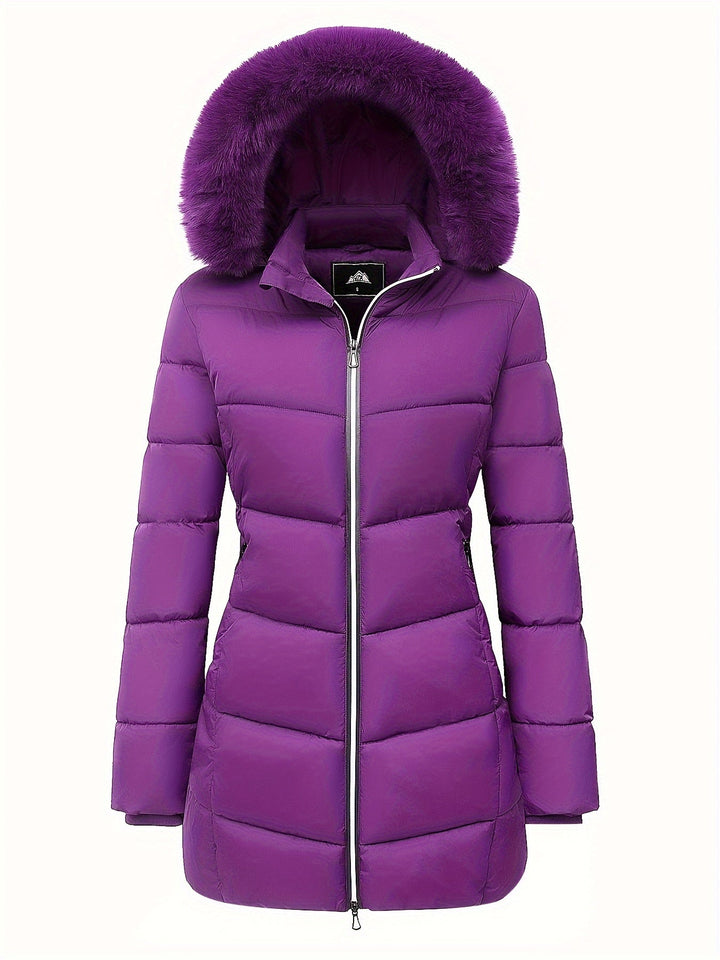Warme Puffy Jas met Stijlvolle Details - Evelyne