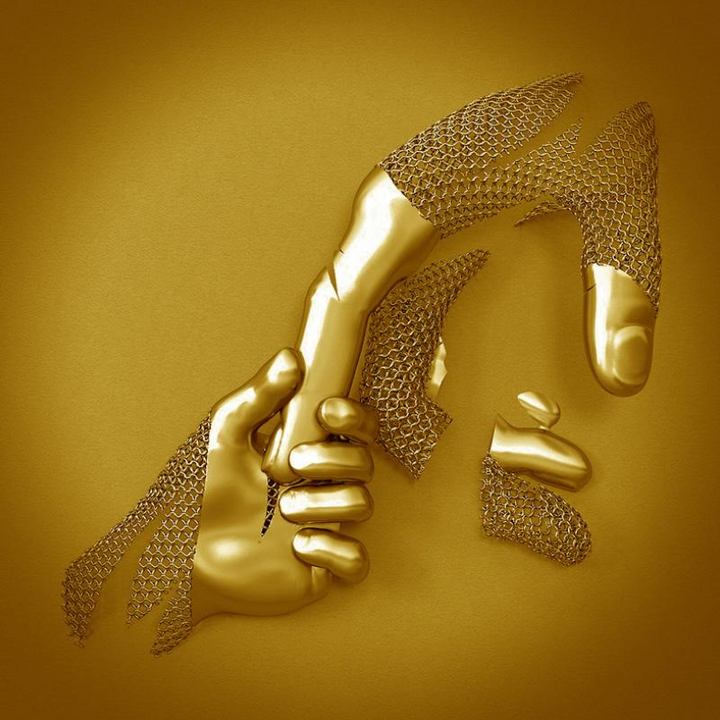 Liefdescanvas met Metalen Figuur - AmorArte