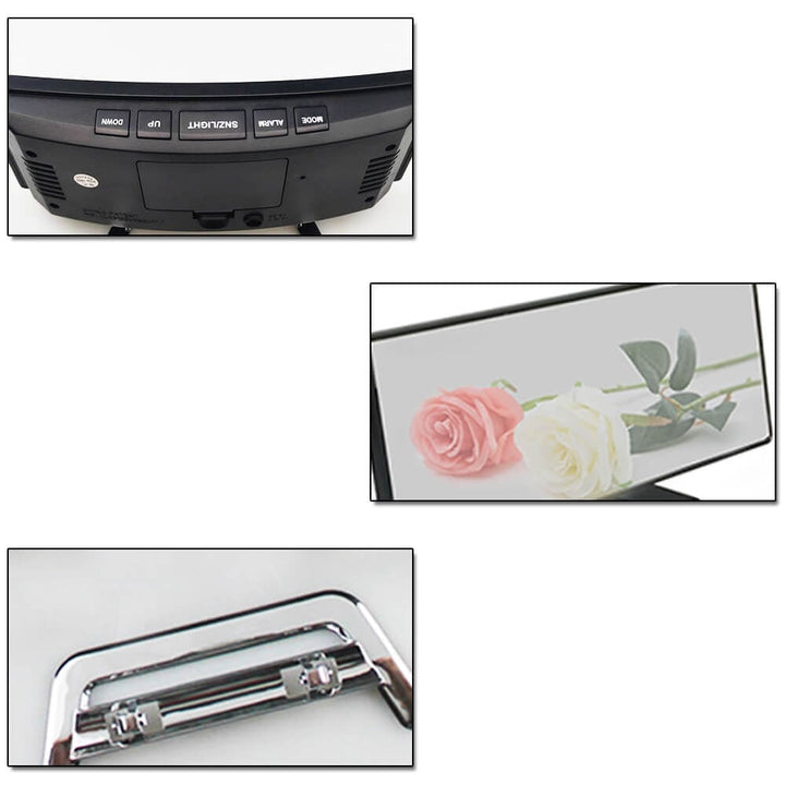 Gebogen LED Digitale Wekker met Modern Design - LumiCurve