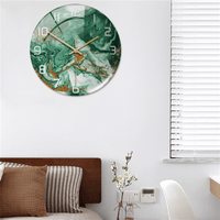 Stijlvolle Wandklok met Marmeren Textuur - MarbleTime