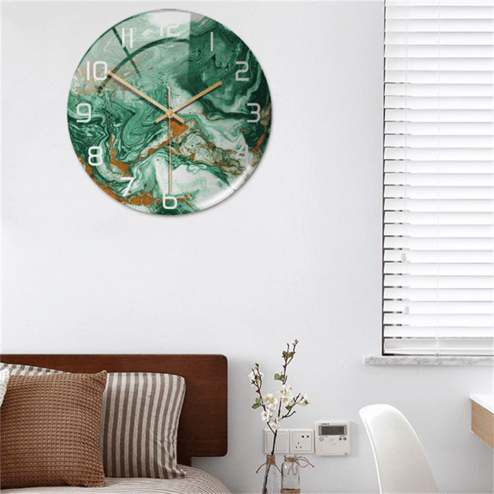 Stijlvolle Wandklok met Marmeren Textuur - MarbleTime