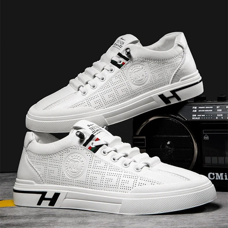 Heren Sneaker van Geperforeerd Leer met Lichtgewicht Constructie – Ethan