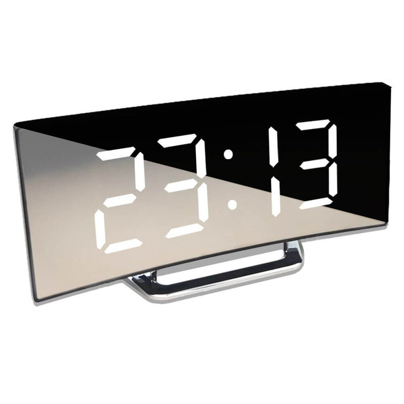 Gebogen LED Digitale Wekker met Modern Design - LumiCurve