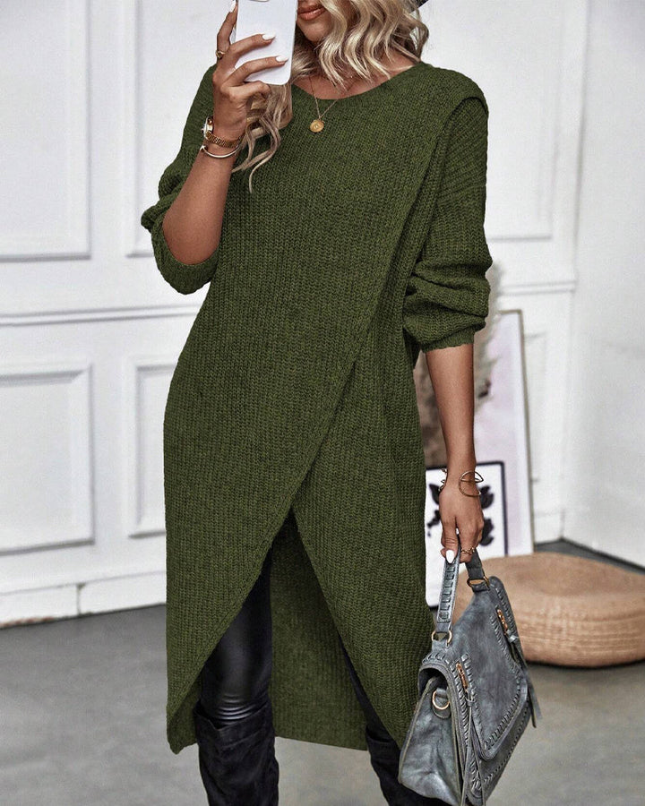 Stijlvolle Effen Sweaterjurk - Lina