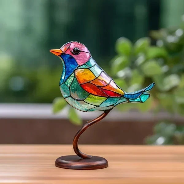 Luxe Vogelbeeldjes in Gekleurd Glas - EleganBird