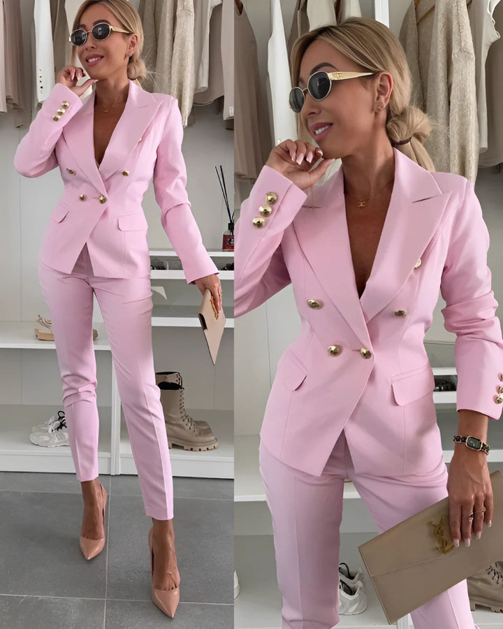 Tweedelige Dames Slim-Fit Set voor moderne zakelijke looks - Valentina