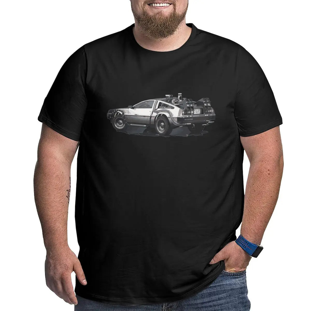 Vardi Dante™ Back To The Future Delorean T-Shirt | Plus Size T-Shirt