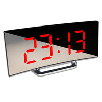 Gebogen LED Digitale Wekker met Modern Design - LumiCurve