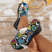 Sleehak Dames Sandalen met Slangenprint – Jade