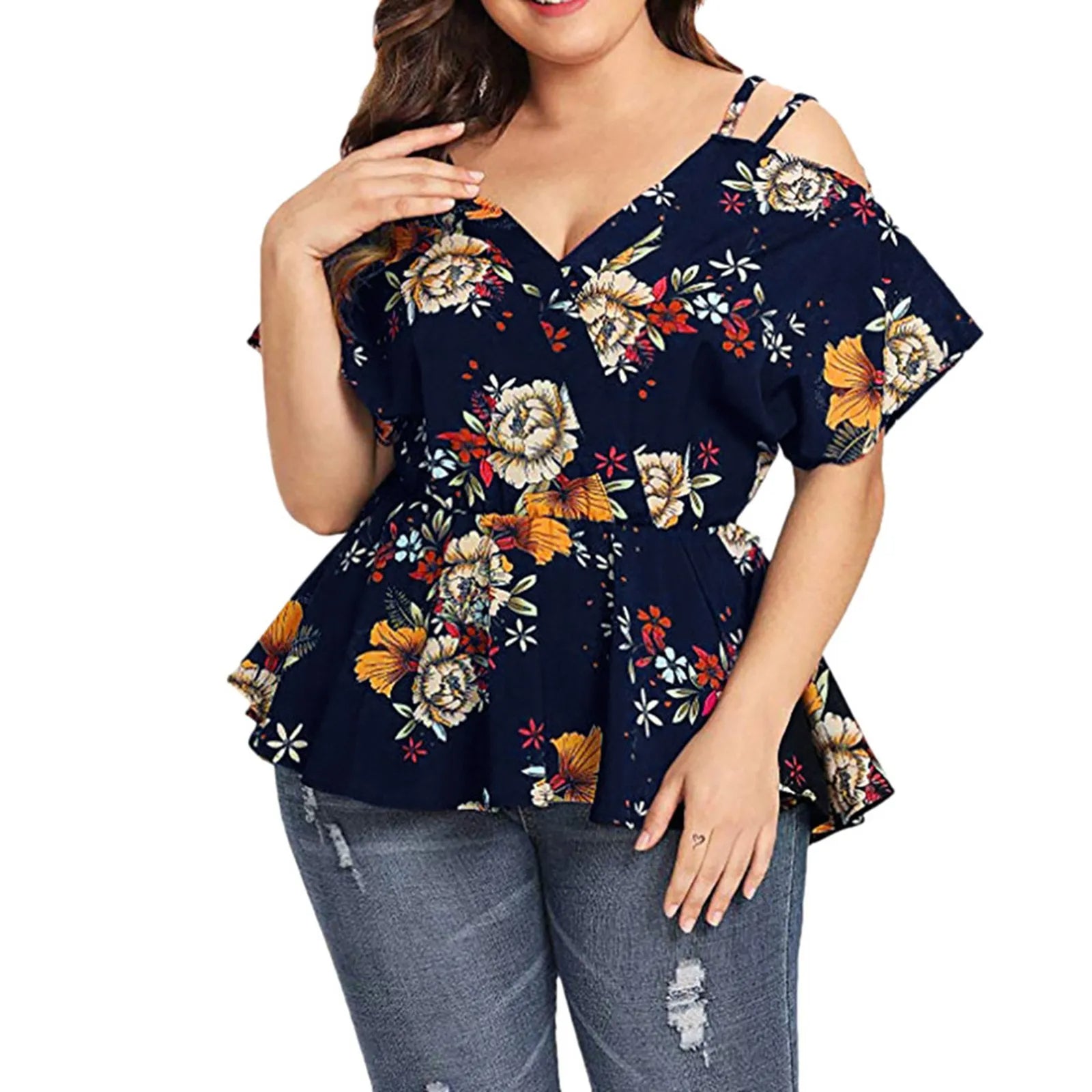 Vardi Dante™ Indy Plus-Size Top | Kleurrijk & Stijlvol