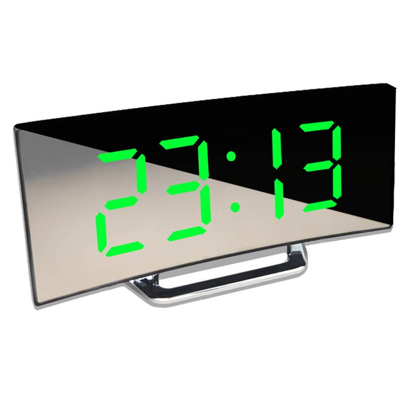 Gebogen LED Digitale Wekker met Modern Design - LumiCurve
