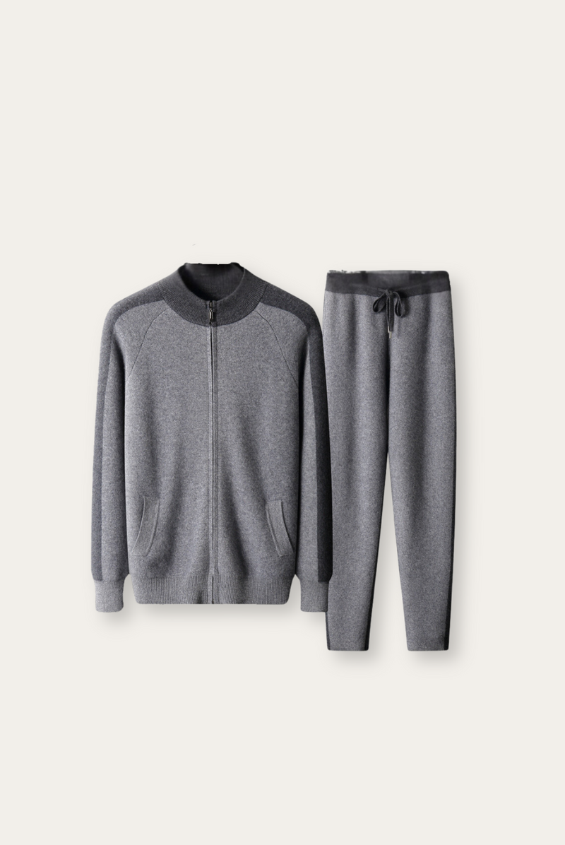 Grijze Kasjmier Merinowol Set – Vittore