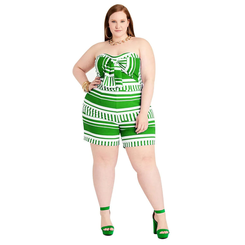 Vardi Dante™ Anna Plus Size Playsuit | Strapless & Sexy