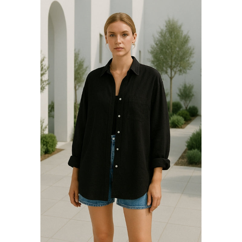 Linnen Dames Blouse met Knoopsluiting – Marise