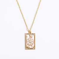 Zirkonia Vergulde Tarot Druppel Hanger Ketting - Amara
