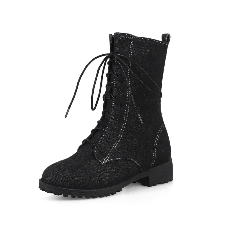 Dames Klassieke Veterschoenen met Lage Hak - Lena