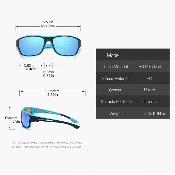Gepolariseerde Sport Zonnebril voor Heren - VisionX Pro
