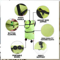 2-in-1 Omschakelbare Boodschappentas met Wielen - CarryFlex