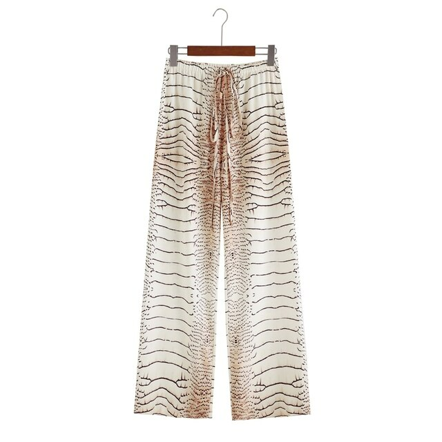 Wijd gesneden zomerbroek van chiffon – Liana