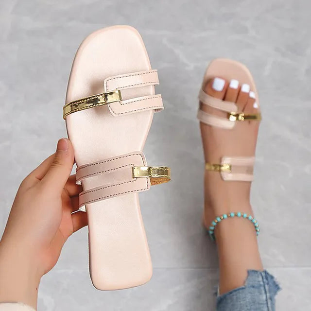 Dames Platte Zomerslippers met Open Teen – Avianne