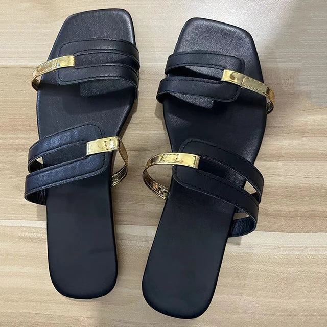 Dames Platte Zomerslippers met Open Teen – Avianne