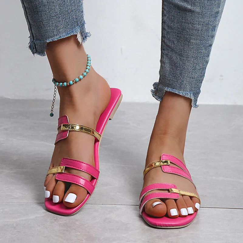 Dames Platte Zomerslippers met Open Teen – Avianne