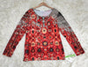 Vintage Azteken-Print Longsleeve - HerbstMuster