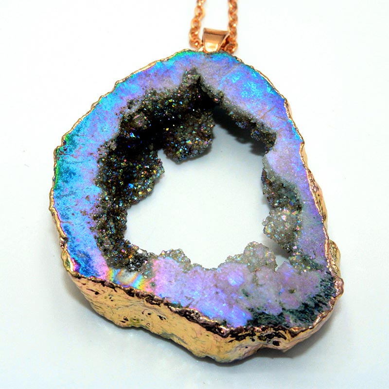 Natuurlijke Kristallen Geode Hanger - Gaia