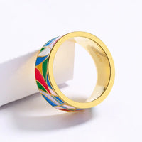 Klassieke Emaille Zirkonia Ring - Nadia