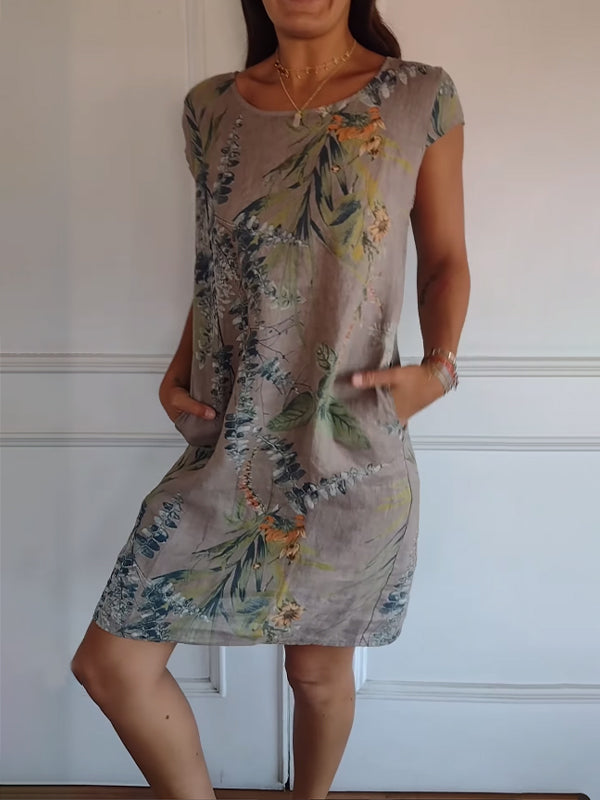 Comfortabele jurk met ronde hals – Valentina