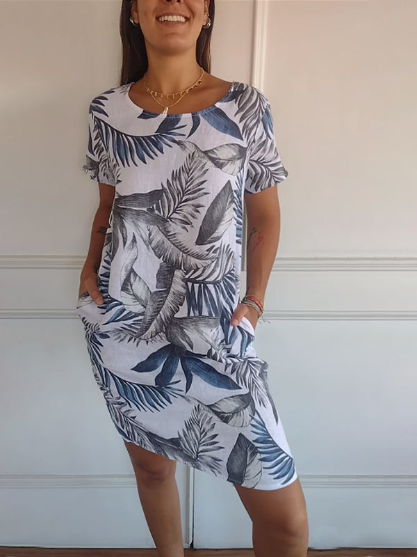 Comfortabele jurk met ronde hals – Valentina