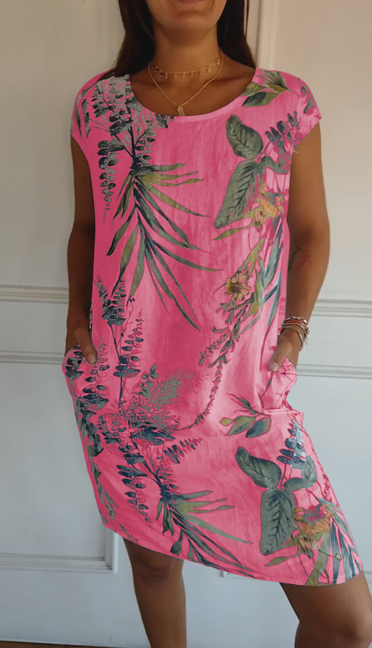Comfortabele jurk met ronde hals – Valentina