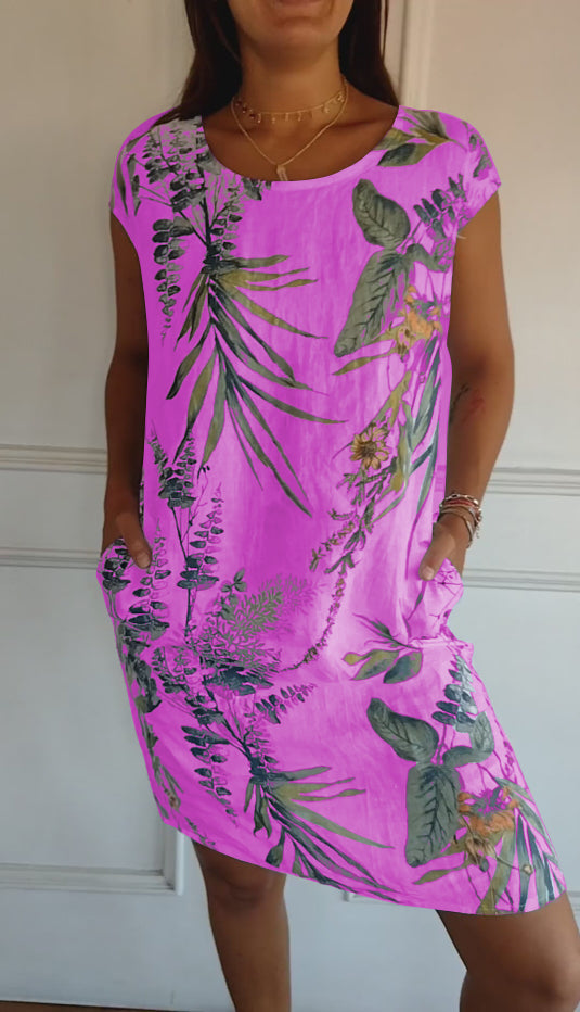 Comfortabele jurk met ronde hals – Valentina
