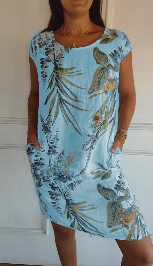 Comfortabele jurk met ronde hals – Valentina