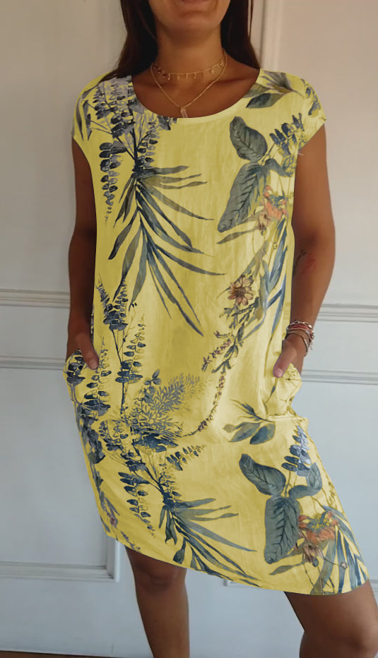Comfortabele jurk met ronde hals – Valentina