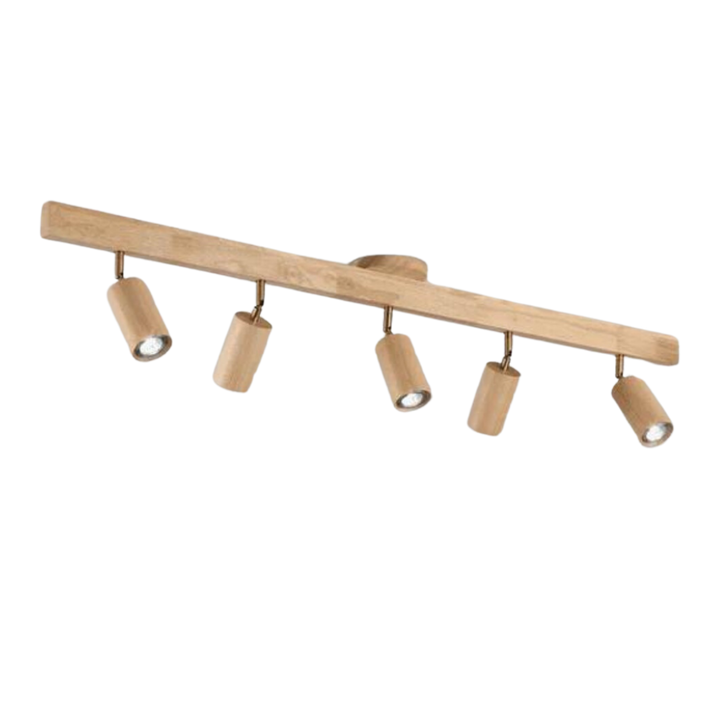 Verstelbare Houten Plafondspotlamp - EcoLux