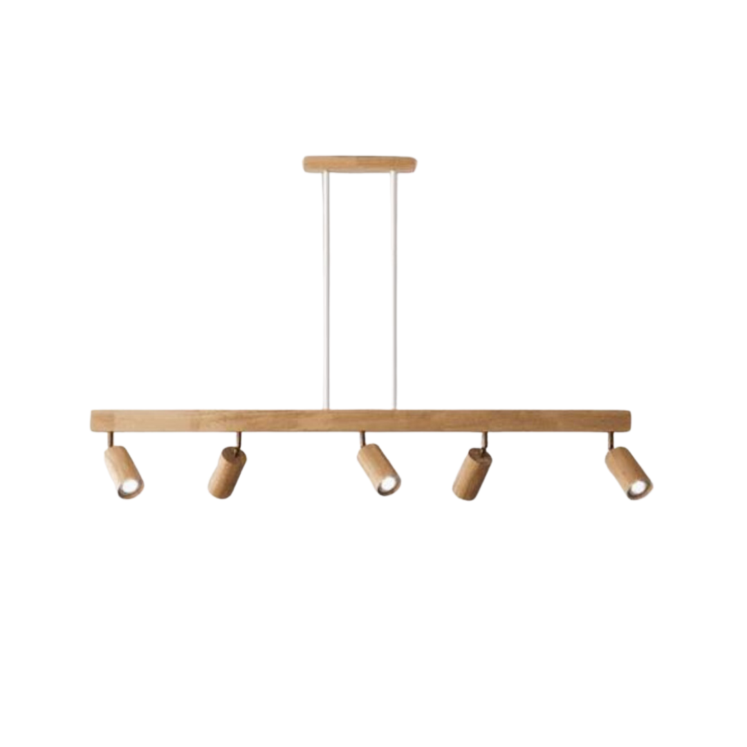 Verstelbare Houten Plafondspotlamp - EcoLux