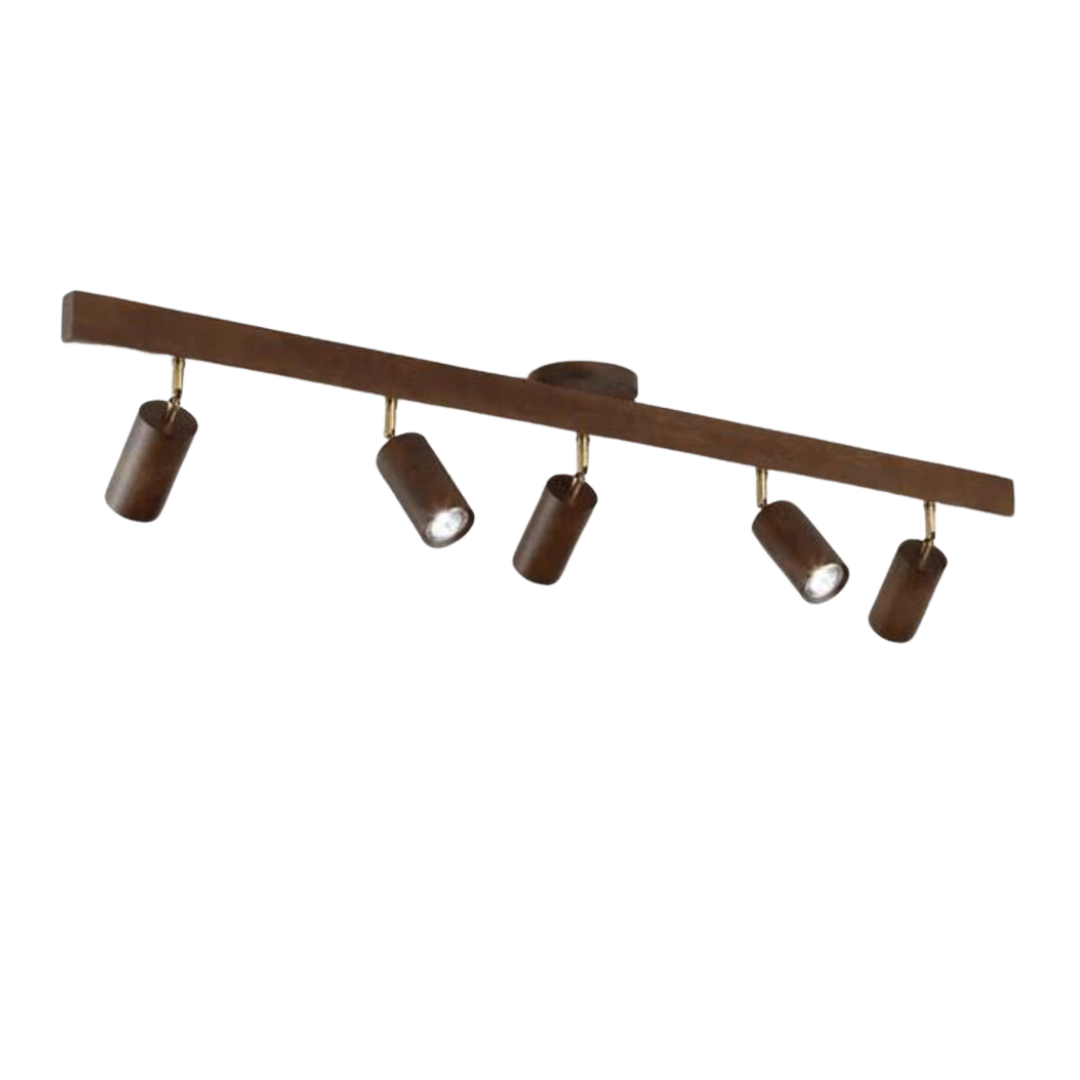 Verstelbare Houten Plafondspotlamp - EcoLux