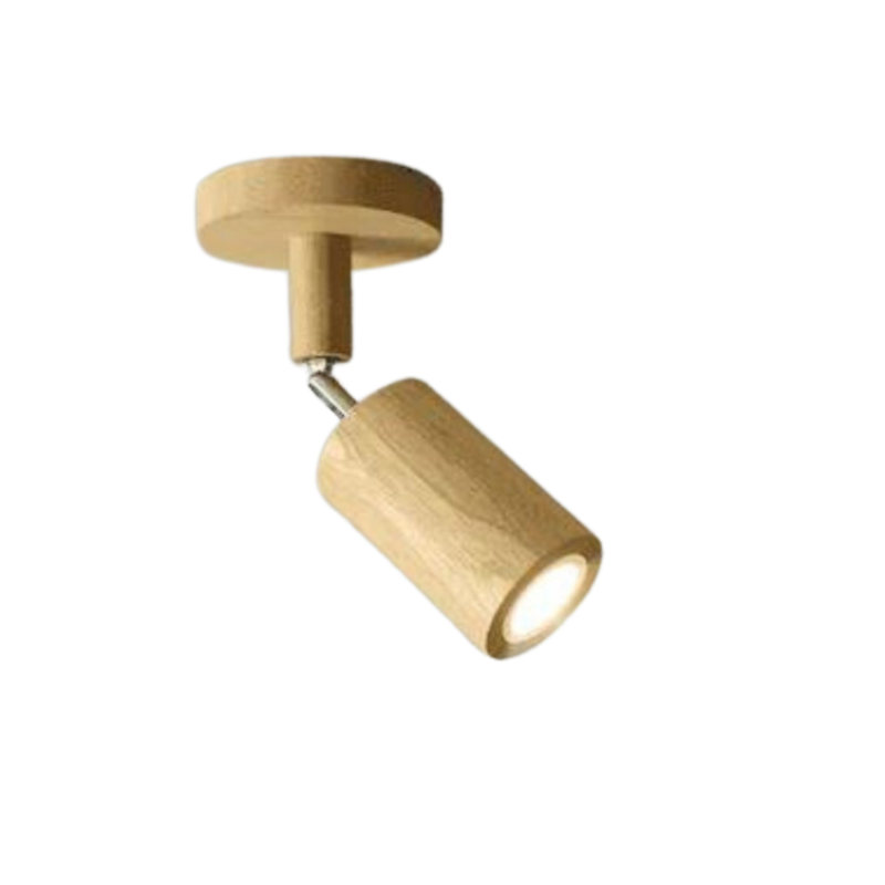 Verstelbare Houten Plafondspotlamp - EcoLux